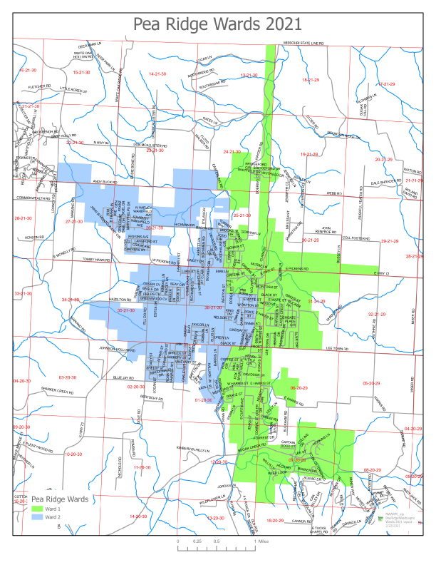 City Ward Map Pea Ridge Arkansas